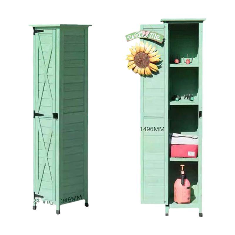 户外储物柜阳台花园夹缝柜窄柜防雨防晒杂物收纳柜室外柜子工具房