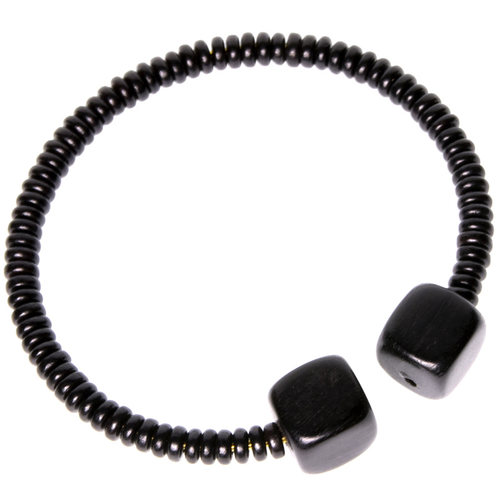 非鱼之家黑檀木开口手镯女男情侣款 原创手工简约流行手饰品手链