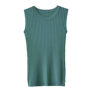 冰丝内搭背心女夏外穿t恤无袖针织上衣宽松大码打底薄款吊带胖mm