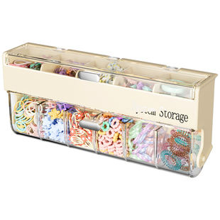 儿童发饰收纳盒壁挂墙大容量多层女宝头绳皮筋发夹首饰品分格盒子