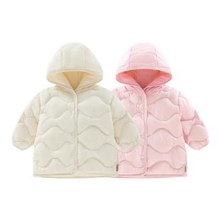 【商场同款】拉比儿童连帽羽绒服男女童保暖白鸭绒25秋冬新款外套
