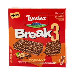 【新品上市】Loacker莱家进口威化饼干独立包装夹心榛子小零食76g