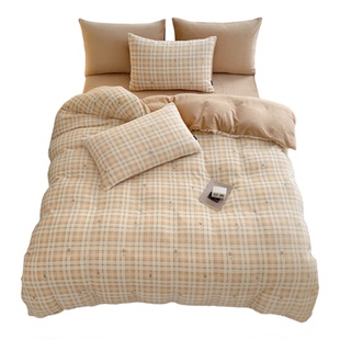 多喜爱床上用品四件套床单床品被套被罩被单秋冬加绒毛绒珊瑚绒