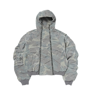 Thug Club 25ss 双拉链连帽飞行夹克bomber做旧星月金属logo韩