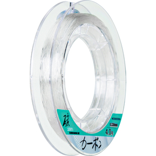 进口纯碳线高端路亚前导线专用正品强拉力子线耐磨海钓矶钓碳素线