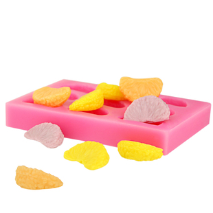 孔明糖艺橘子瓣模创意桔子磨具巧克力硅胶铂金级慕斯盐雕盘式模具