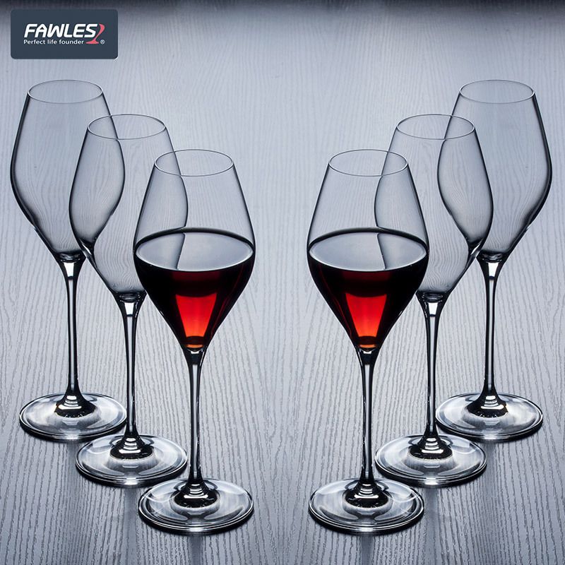 一体成型水晶玻璃红酒杯套装杯子家用起泡欧式高脚杯杯香槟葡萄酒