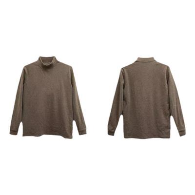 春秋新款德绒半高领显壮T恤长袖