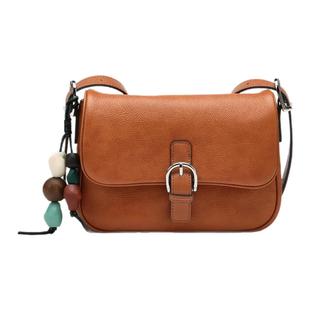 红谷包包女式2026新款质感真皮单肩斜挎包复古高级感马鞍包女士包