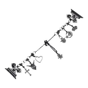 【天使吊坠】适用applewatch金属表带iwatch S7/8手链镶钻吊坠表带苹果手表SE/6/5/4/3链式腕带小香风高级