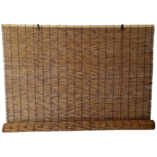定做复古碳化芦苇帘子店铺墙面茶楼装饰遮阳竹卷帘窗帘禅意草席帘