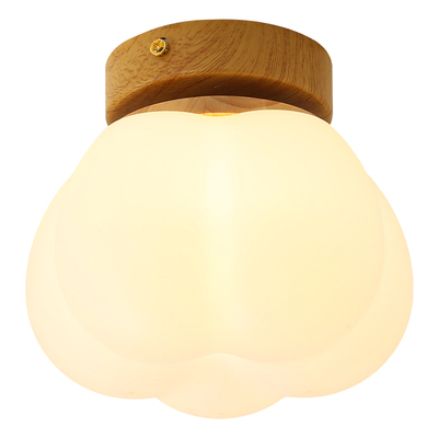 繁简奶油风棉花玄关云朵灯2025新款现代简约原木风过道吸顶灯9973