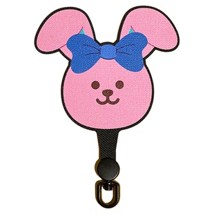 wigglewiggle原创旋转手机挂绳夹片超薄卡通动物背贴固定卡片安全防丢夹片通用款