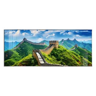 高档万里长城背后画办公室无水靠山挂画图大气客厅有山壁画尺寸大