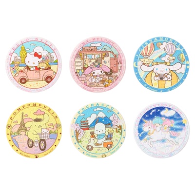 3djp卡通徽章盲盒拼图16片