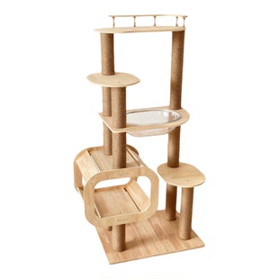 猫爬架猫窝猫树一体实木多层猫架小户型不占地通天柱多猫大猫专用