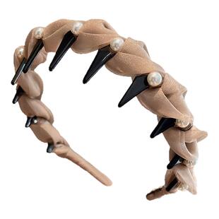 高颅顶珍珠发箍女款2025新款发带日常外戴洗脸头箍秋冬压发卡头饰