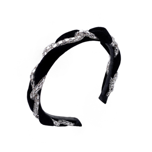 杨杨babytime 闪闪丝绒麻花辫子发箍编织头箍显发量多大肠发饰