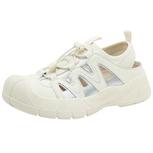 UBZ 厚底登山鞋女2026年春季新款透气增高防滑运动休闲徒步小白鞋