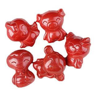 2026朱砂帝王砂十二生肖卡通版吊坠手串diy手工编织手链本命年