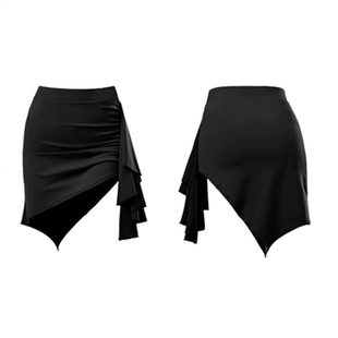 新款拉丁舞裙成人专业性感夏拉丁舞练功服女成年舞蹈半身裙短裙子