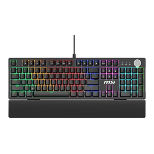 MSI/微星GK320游戏机械键盘可拆卸磁吸盖RGB炫光人体工学游戏键盘