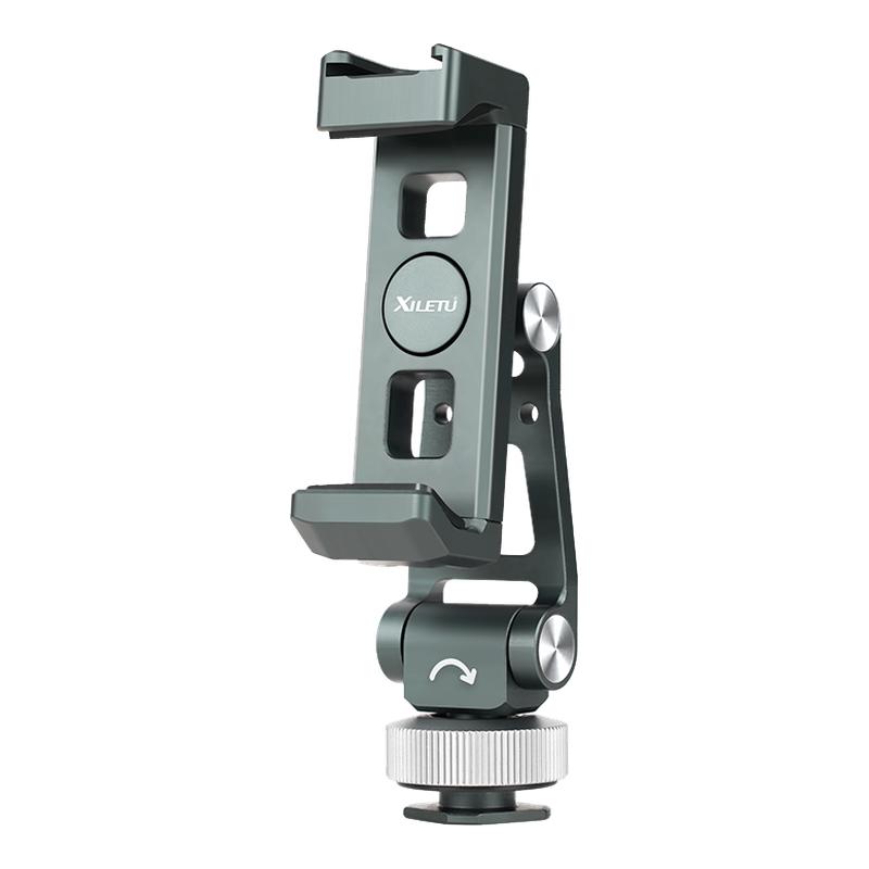 喜乐途热靴手机夹微单反相机大疆RS稳定器外接监视器直播录像横竖拍云台三脚架多功能金属冷靴手机支架固定夹