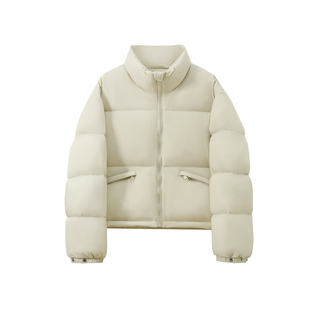 YANGLE_羽绒服女短款90白鸭绒2025年冬季新款韩系小个子保暖外套