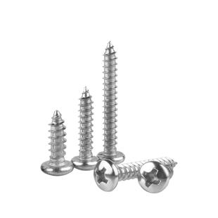 东明304不锈钢GB845十字盘头自攻螺丝半圆头尖尾钉M1M1.2M1.4M1.5