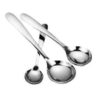 316不锈钢勺子家用西餐勺长柄铁大号汤匙儿童小汤勺调羹甜品圆勺