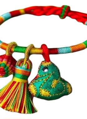 2025蛇年端午节五彩绳手链儿童