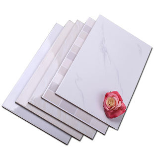 不透水内墙砖卫生间餐厅浴室瓷砖25x40走廊出租房厂房纯白釉面砖