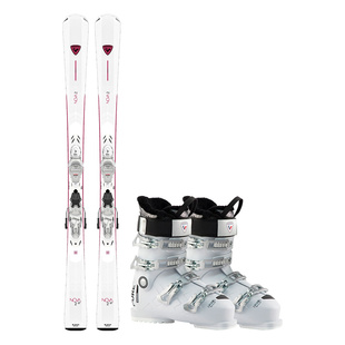 金鸡女士ROSSIGNOL滑雪板双板套装25NOVA+PURE双板雪鞋初中级进阶