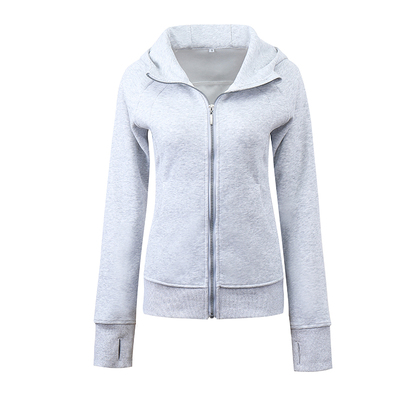 修身拉链运动卫衣外套