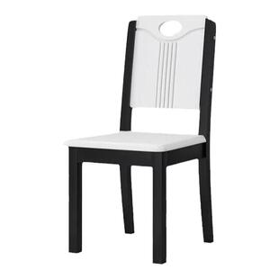 现代简约新中式餐桌椅子实木餐椅家用白色酒店餐厅靠背椅木头凳子