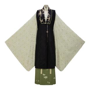 花朝记｜竹林小景｜明制大放量定织汉服｜竖领大襟衫长比甲马面裙