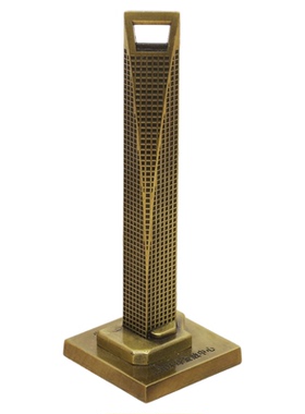 金属上海金融中心旅游纪念金茂大厦地标建筑模型艺术装饰摆件送礼