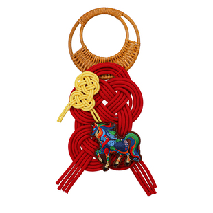 2026新年装饰中国结马年万字结门挂入户双钱结挂饰春节高级氛围感