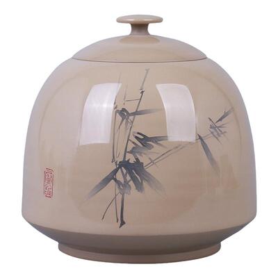 建水紫陶醒茶罐一斤装茶叶罐