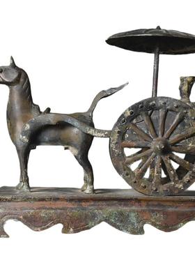 马拉车中式风软装饰品仿古青铜器