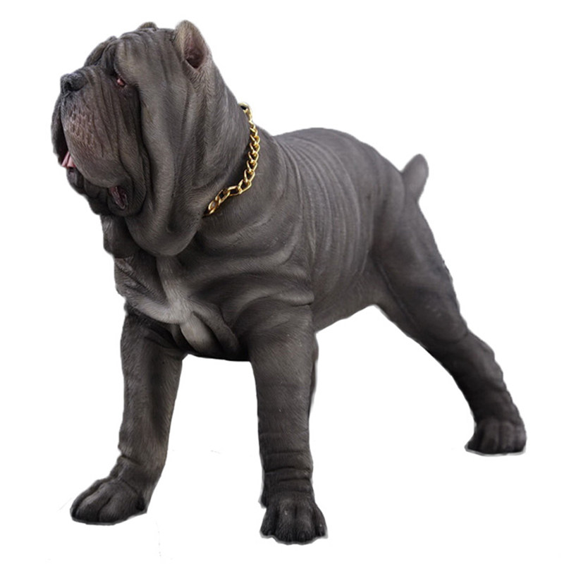 JXK 1/6纽波利顿獒犬模型仿真萌宠狗潮玩车载桌面摆件动物手办