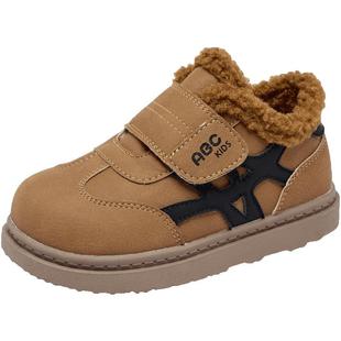 Abckids童鞋品牌断码清仓冬季新款加绒保暖男童棉鞋户外休闲鞋