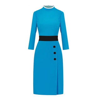 空姐制服女夏职业装修身连衣裙服务员前台售楼工作服空乘经理