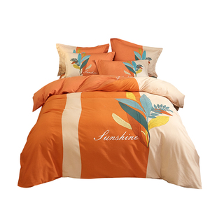 纯棉磨毛四件套床上用品秋冬轻奢全棉加厚床单被套被罩床笠三件套