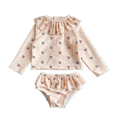 雏袖儿童分体长袖游泳衣