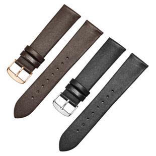 真皮手表带男女蝴蝶扣柔软超薄防水腕带适配天梭依波卡西欧天王dw