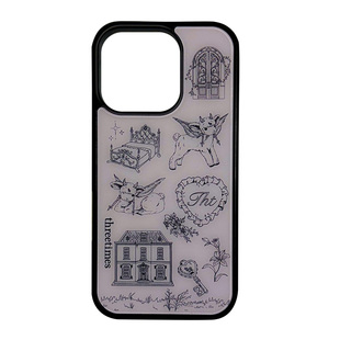 韩系ins设计复古小羊房子潮流博主同款手机壳适用于iphone17promax/16pro苹果15/14/13/12黑边11保护套Xsmax