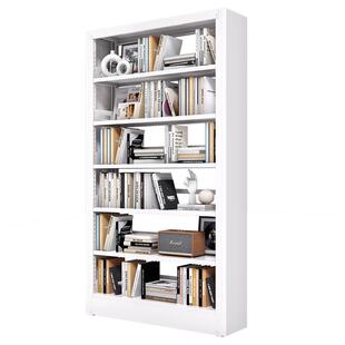 星都2m高家用钢制书架客厅图书置物架子储物柜一体架落地儿童书柜