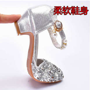 包头 银色表演2023年新款 儿童女童拉丁舞蹈跳舞鞋 小女孩软底春夏季