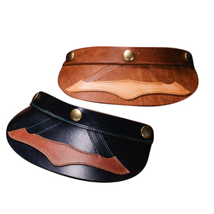 原创植鞣牛皮手工复古教皇头盔帽檐bornfree三扣式可调节尺码适用